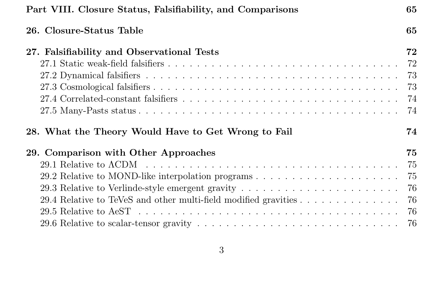 Closure-status table, part 1