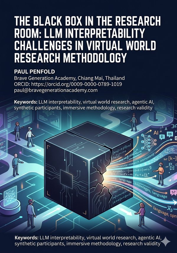 The Black Box in the Research Room: LLM Interpretability Challenges in Virtual World Research Methodology